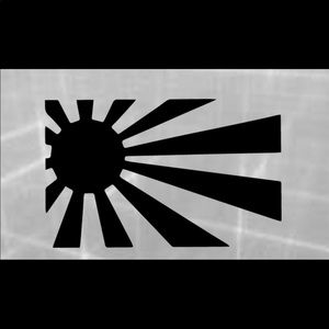 Rising sun flag vinyl decal sticker JDM car window 3.5” x 5”